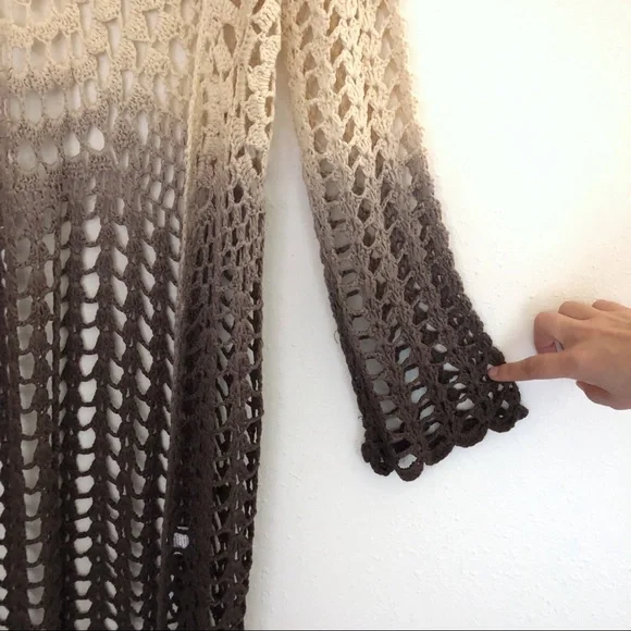 Umgee Ombre Knit Cardigan - Cream and gray - Picture 4 of 8